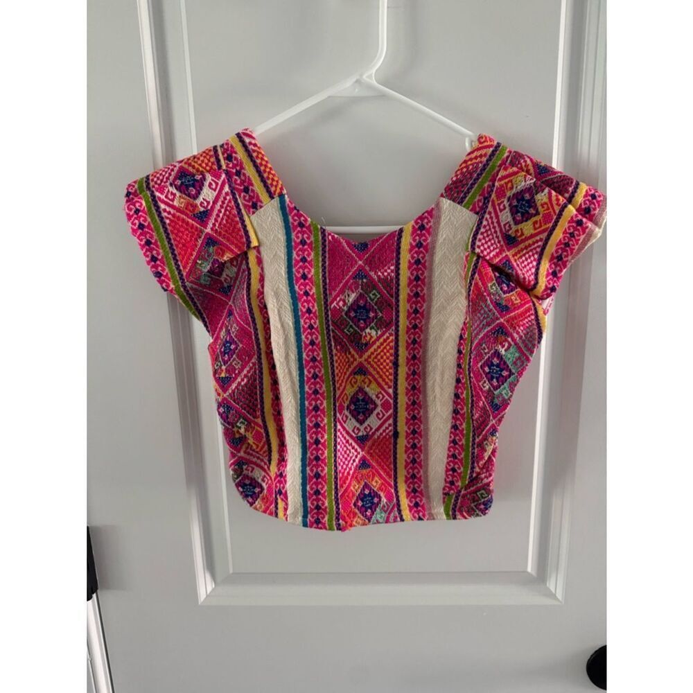 KOCH Multicolor Embroidered Crop Top